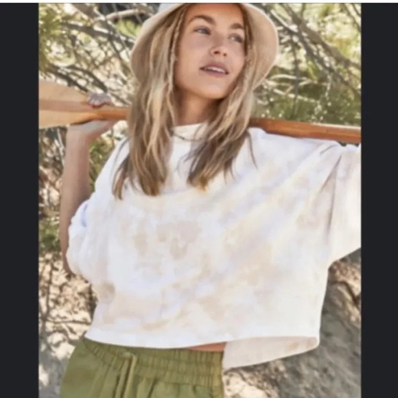 Fabletics Women's Eco-Conscious Long Sleeve Pullover Hoodie Milk Honey Magma Med - Picture 2 of 6